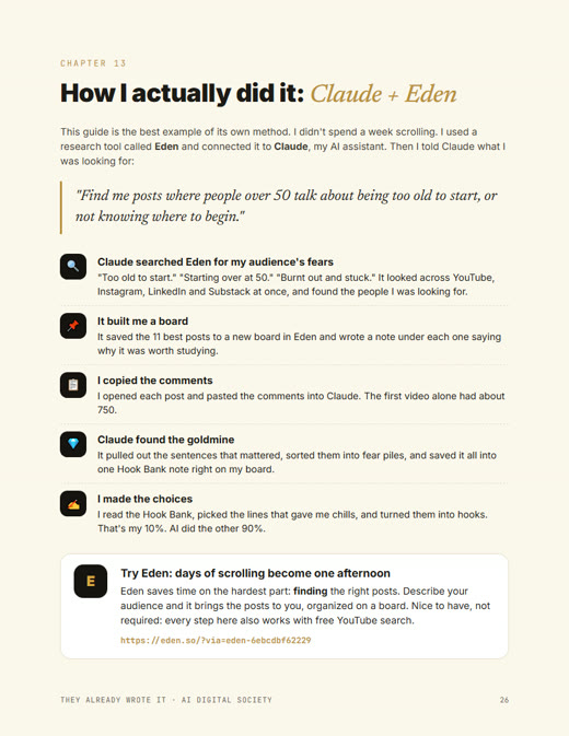 How I actually did it: Claude and Eden